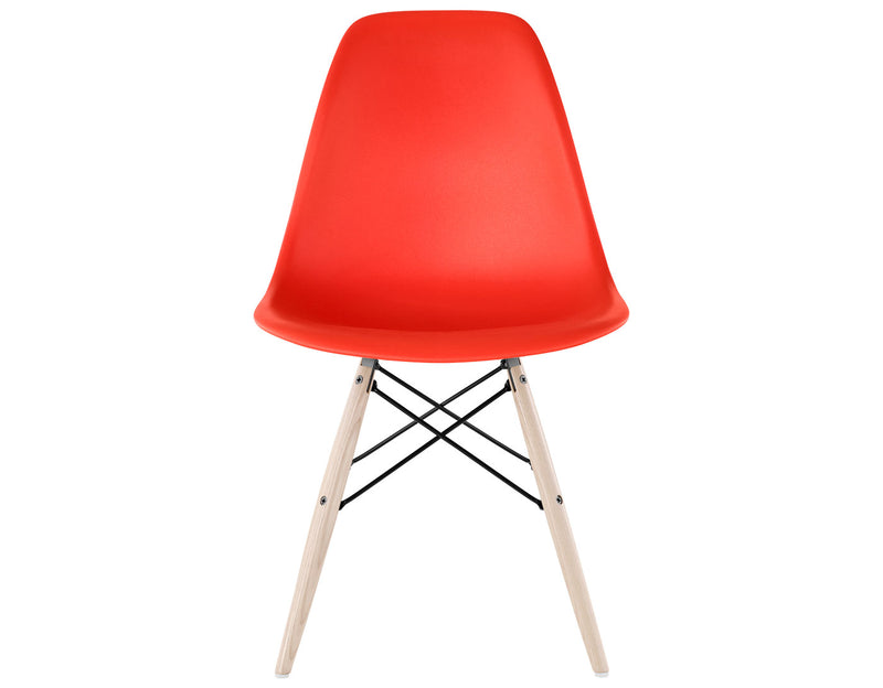 Eames Molded Plastic Side Chair with Dowel Base