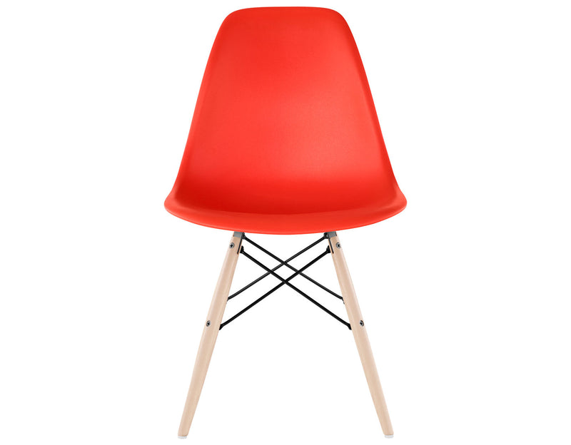 Eames Molded Plastic Side Chair with Dowel Base
