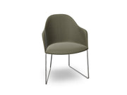 Cila Fully Upholstered Armchair With Sled Base Chairs Arper 