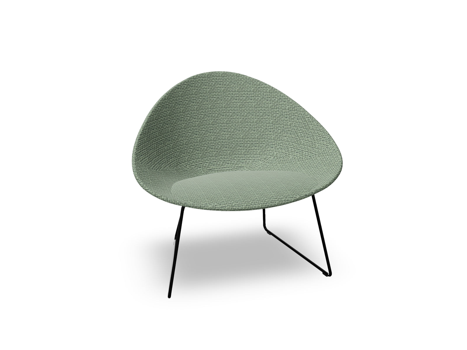 Adell Sled Base Lounge Chair With Fully Upholstered