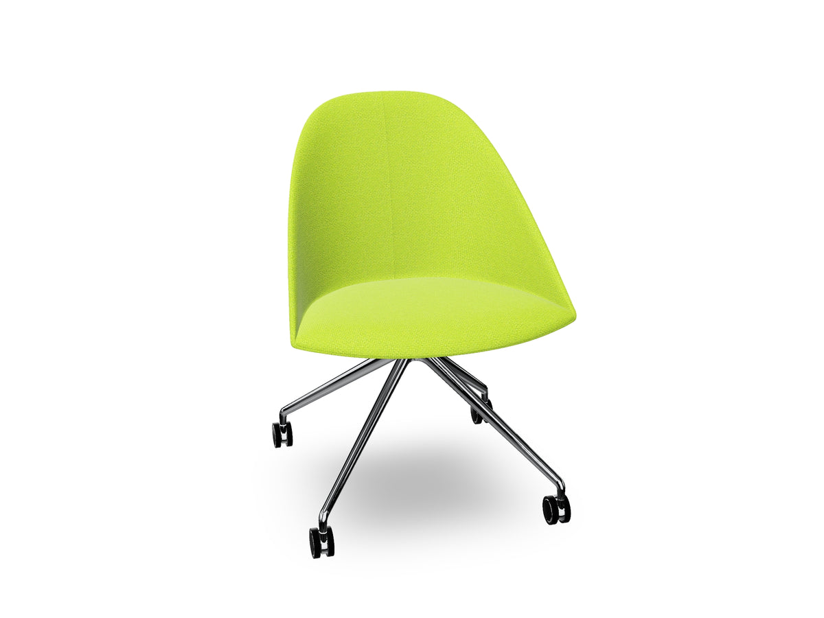 Cila Fully Upholtered Chair With Fixed Trestle Base
