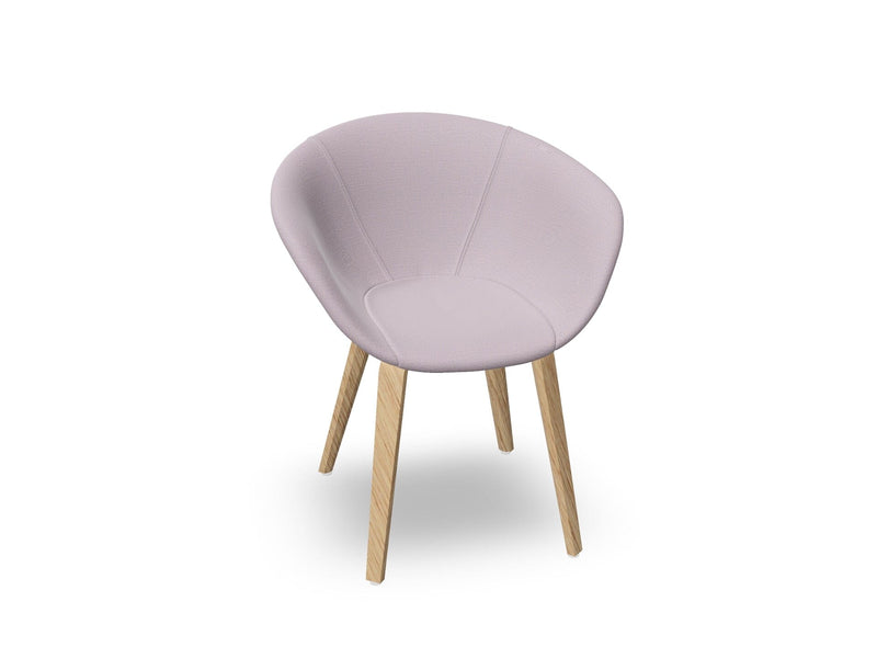 Duna 02 Wood Leg Chair With Front Upholstery Chairs Arper 