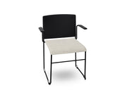Stacy Sled Chair with Armrests Armchair Arper Black-Lacquered - V25 PS00002 