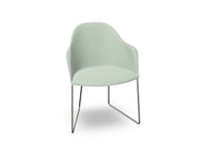 Cila Fully Upholstered Armchair With Sled Base Chairs Arper 