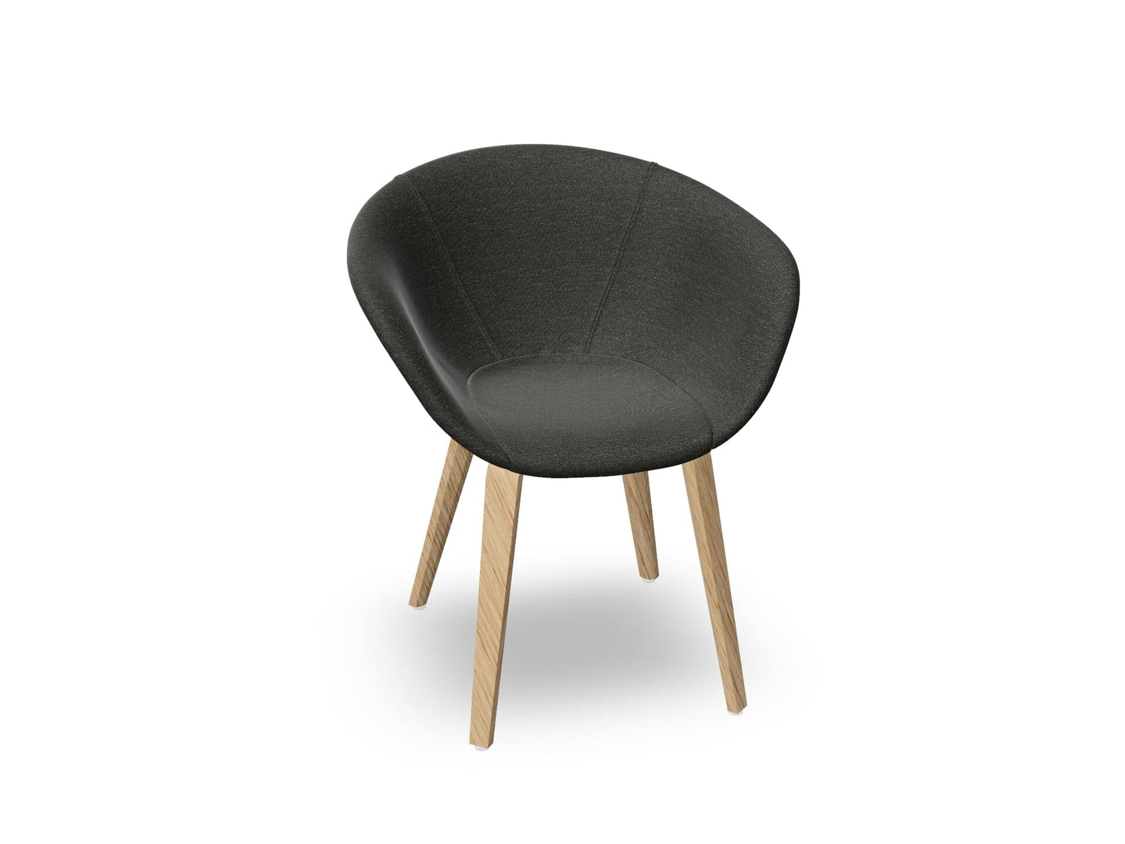 Duna 02 Wood Leg Chair With Front Upholstery Chairs Arper 