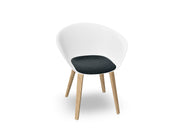 Duna 02 Wood Leg Chair With Seat Cushion Chairs Arper 