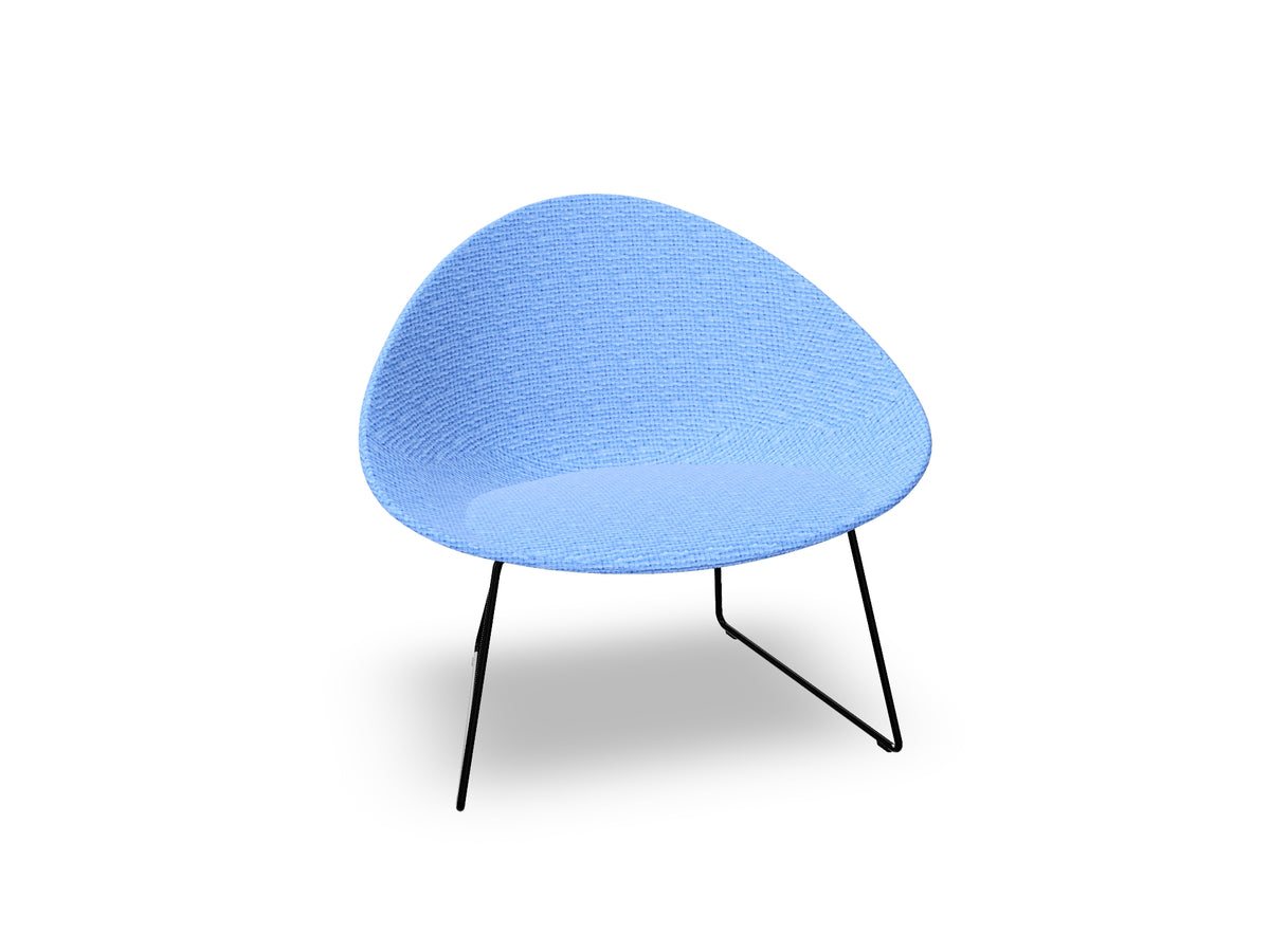 Adell Sled Base Lounge Chair With Fully Upholstered