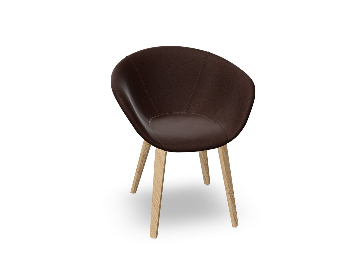 Duna 02 Wood Leg Chair With Full Upholstery Chairs Arper 