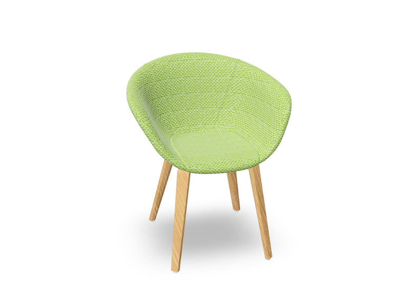 Duna 02 Wood Leg Chair With Full Upholstery Chairs Arper 