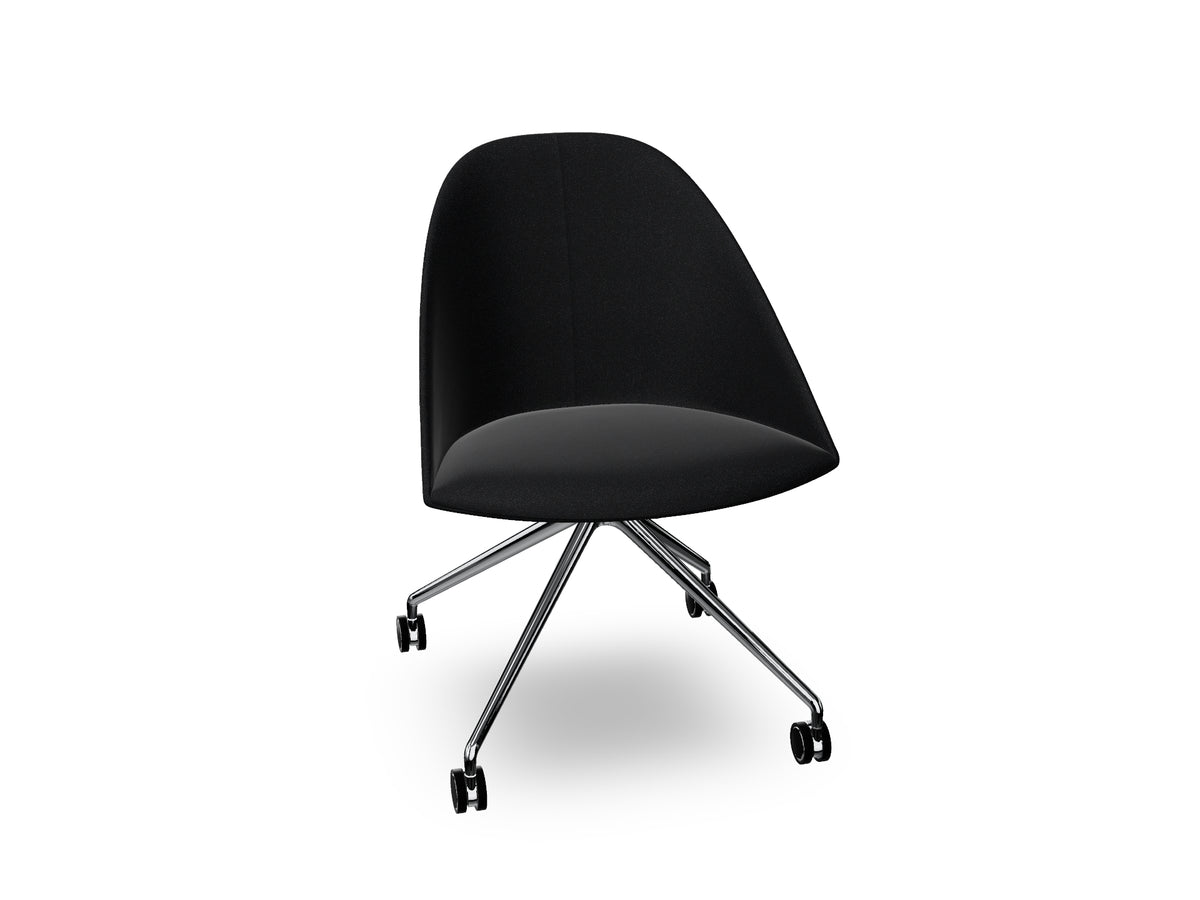 Cila Fully Upholtered Chair With Fixed Trestle Base