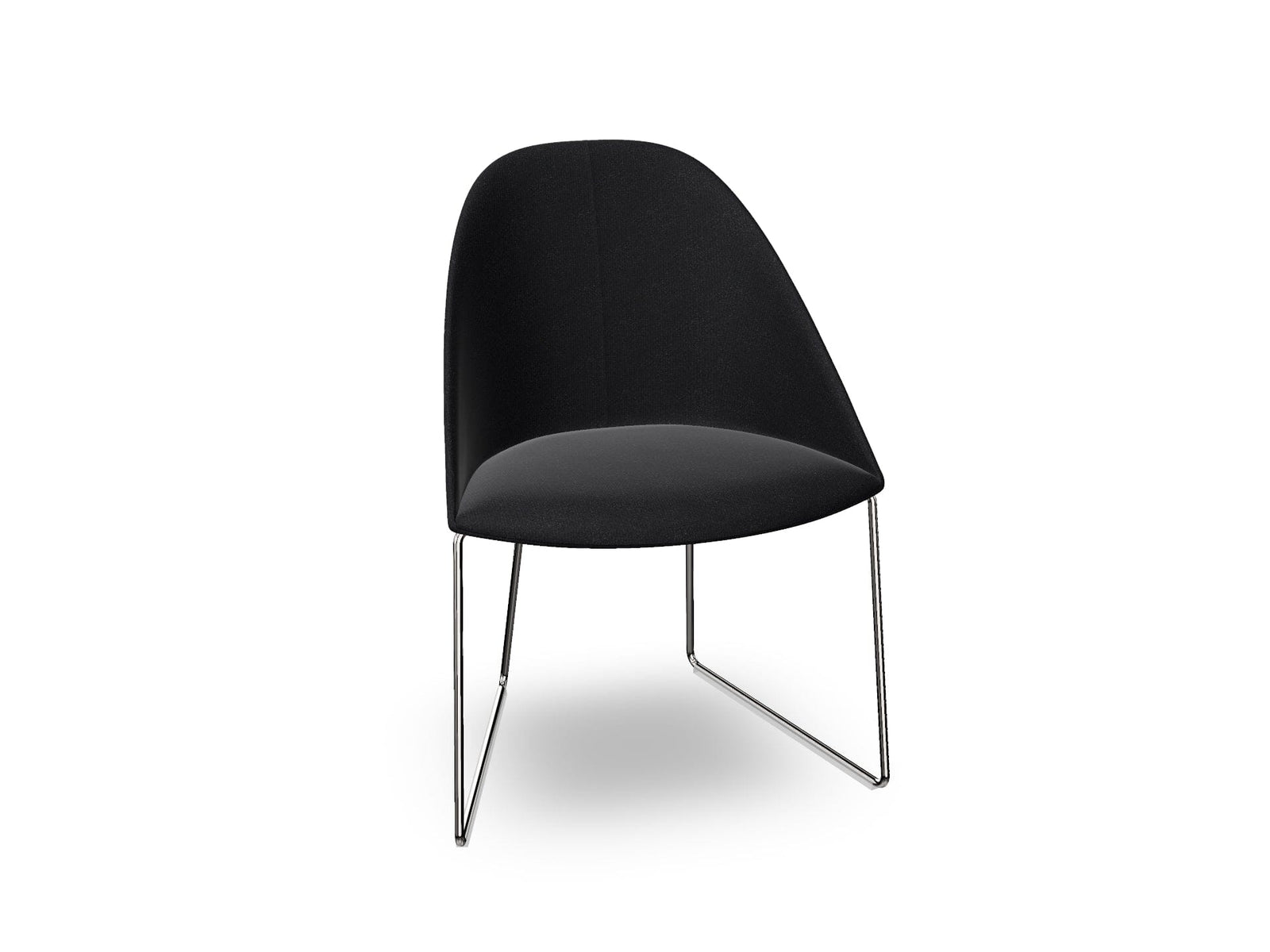 Cila Fully Upholstered Chair With Sled Base Chairs Arper 