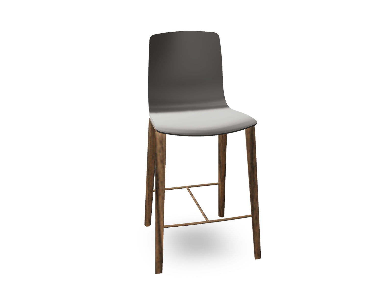 Aava 02-4 Wood Legs Polypropylene Counter & Bar Stool