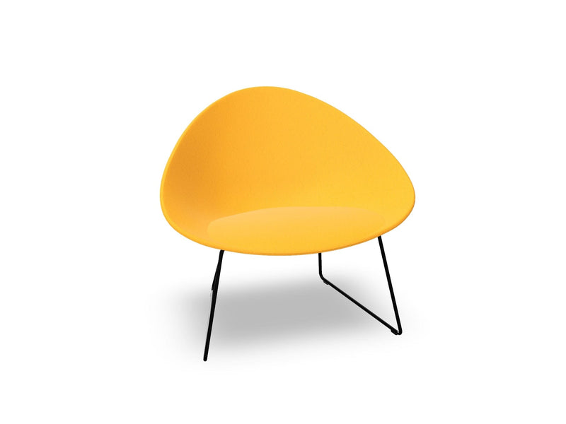 Adell Sled Base Lounge Chair With Fully Upholstered lounge chair Arper 