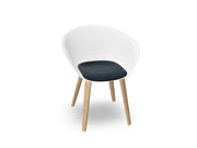 Duna 02 Wood Leg Chair With Seat Cushion Chairs Arper 