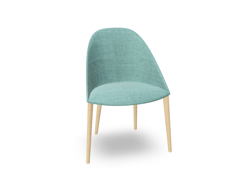 Cila Fully Upholstered Chair With Timber Oak Four-leg Base