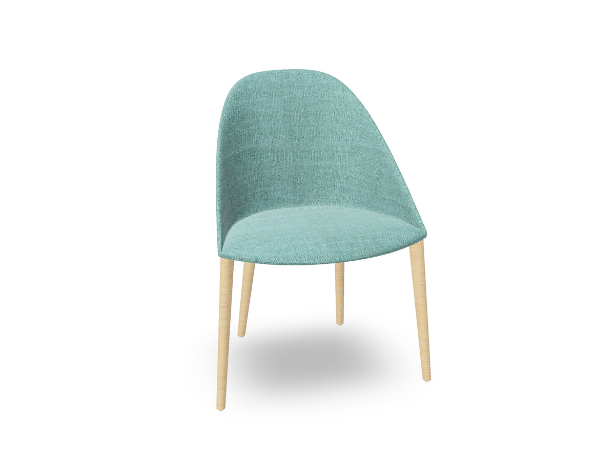 Cila Fully Upholstered Chair With Timber Oak Four-leg Base