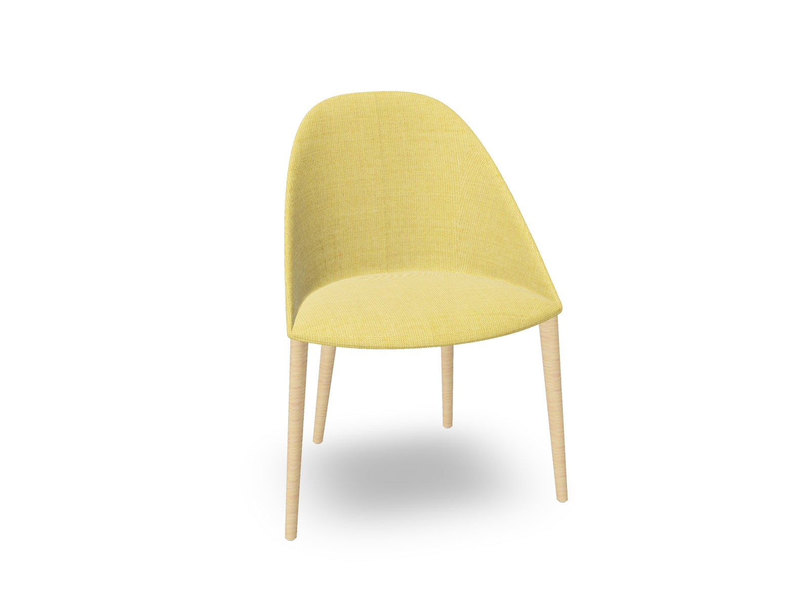 Cila Fully Upholstered Chair With Timber Oak Four-leg Base