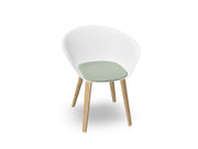 Duna 02 Wood Leg Chair With Seat Cushion Chairs Arper 