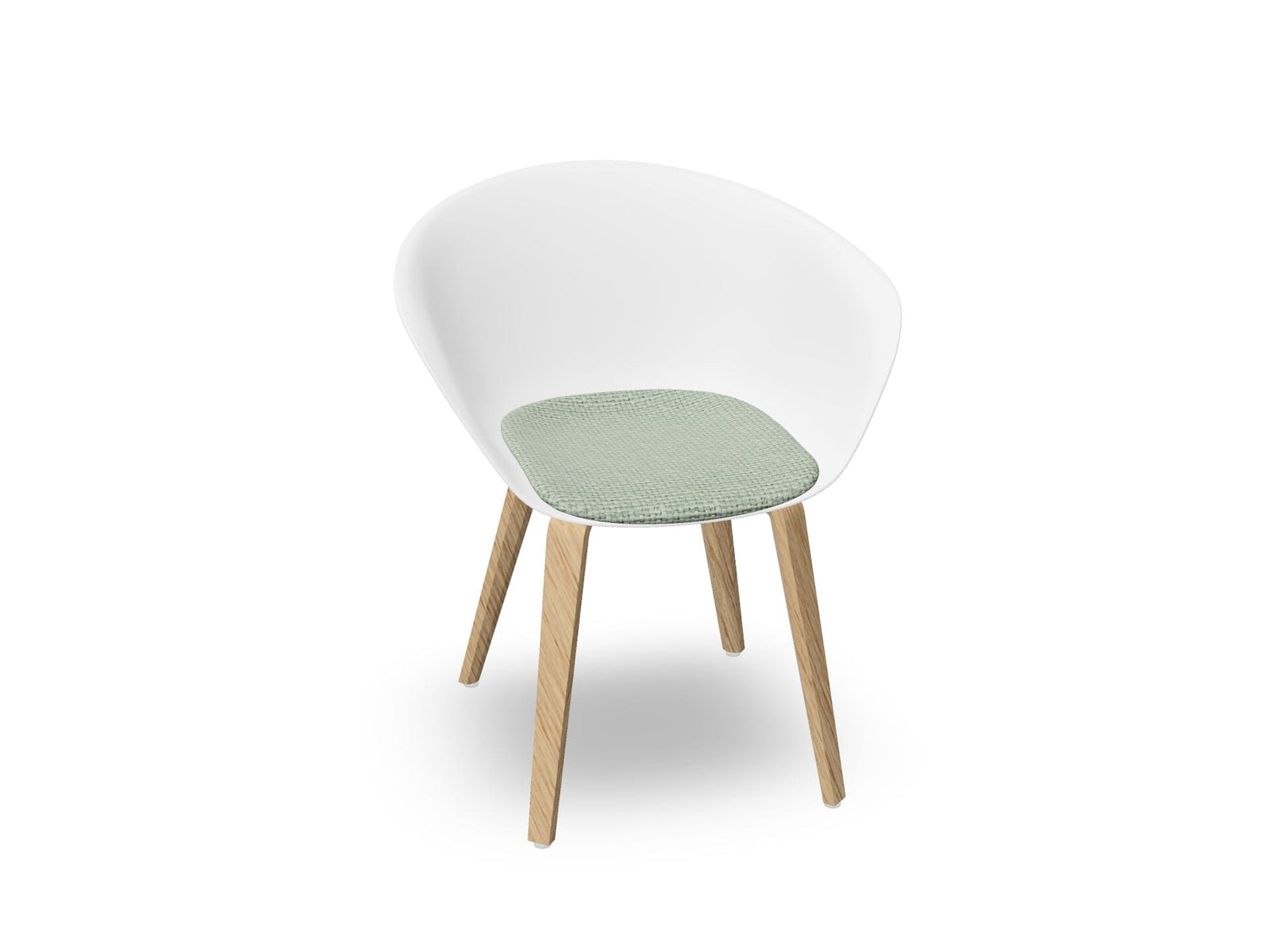 Duna 02 Wood Leg Chair With Seat Cushion Chairs Arper 