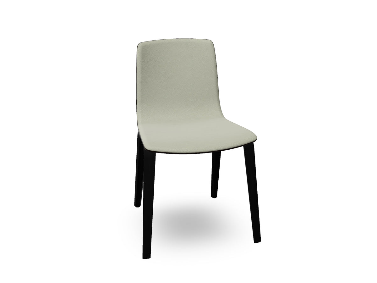 Aava 02 Wooden Chair with Front Upholstery