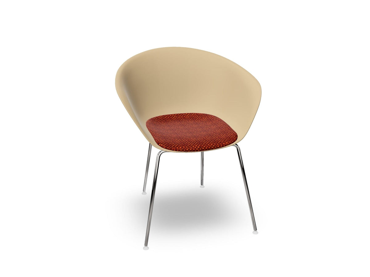 Duna 02 Four Leg Chair With Seat Cushion Chairs Arper 