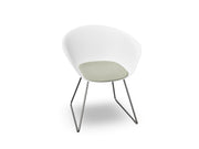 Duna 02 Sled Base Chair With Seat Cushion Chairs Arper 