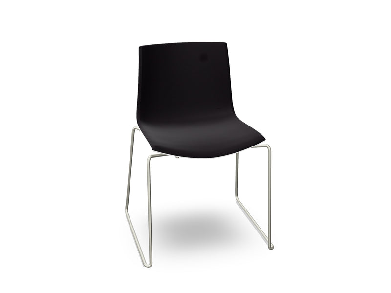 Catifa 46 Sled Base Polypropylene with Front-Face Upholstery