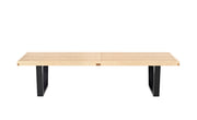 Herman Miller Nelson Platform Bench with wood base, 60" width - natural maple / ebonized wood