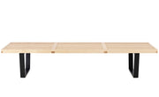 Herman Miller Nelson Platform Bench with wood base, 72" width - natural maple / ebonized wood