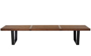 Herman Miller Nelson Platform Bench with wood base, 72" width - walnut / ebonized wood