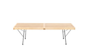 Herman Miller Nelson Platform Bench with metal base, 48" width - natural maple / trivalent chrome