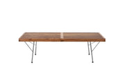 Herman Miller Nelson Platform Bench with metal base, 48" width - walnut / trivalent chrome