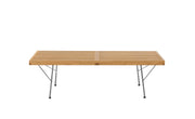 Herman Miller Nelson Platform Bench with metal base, 48" width - white oak / trivalent chrome