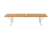 Herman Miller Nelson Platform Bench with metal base, 60" width - white oak / trivalent chrome