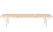 Herman Miller Nelson Platform Bench with metal base, 72" width - natural maple / trivalent chrome
