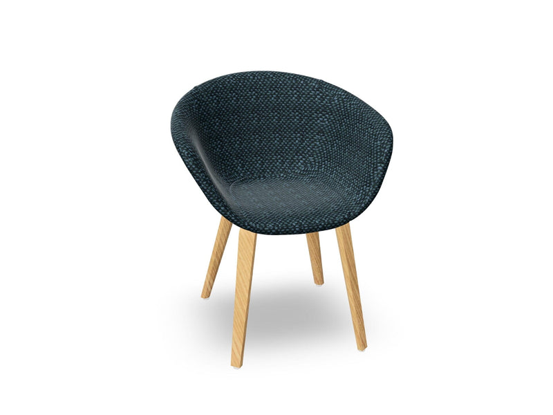 Duna 02 Wood Leg Chair With Full Upholstery Chairs Arper 