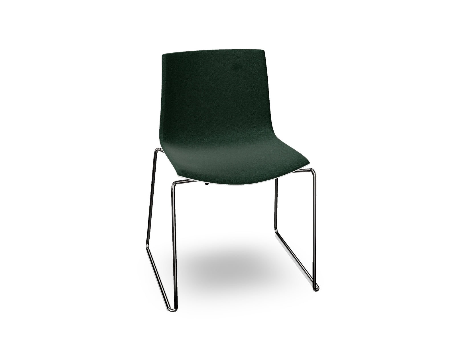 Catifa 46 Sled Base Polypropylene with Front-Face Upholstery