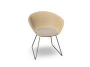 Duna 02 Sled Base Chair With Seat Cushion Chairs Arper 