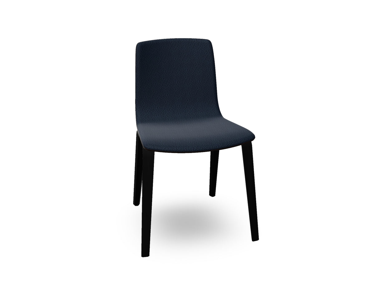 Aava 02 Wooden Chair with Front Upholstery