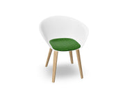 Duna 02 Wood Leg Chair With Seat Cushion Chairs Arper 