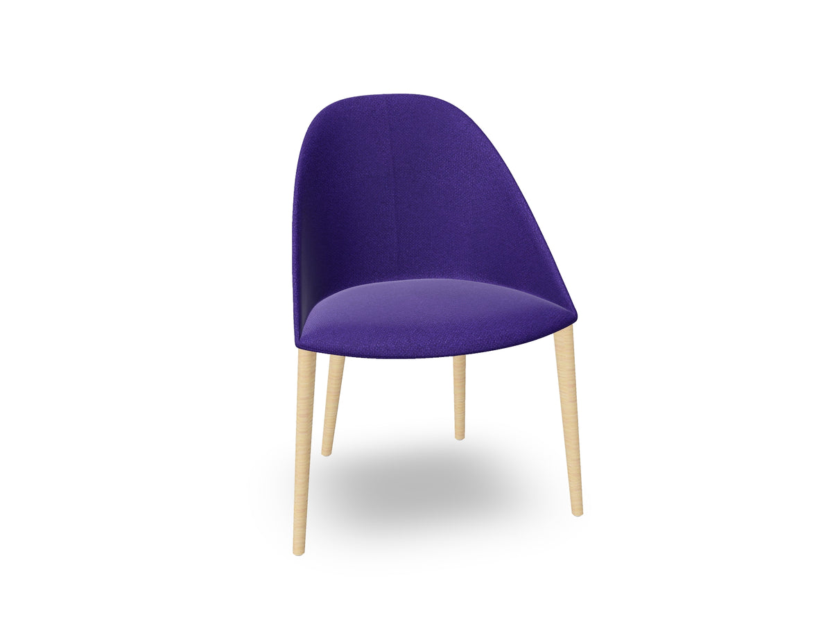 Cila Fully Upholstered Chair With Timber Oak Four-leg Base