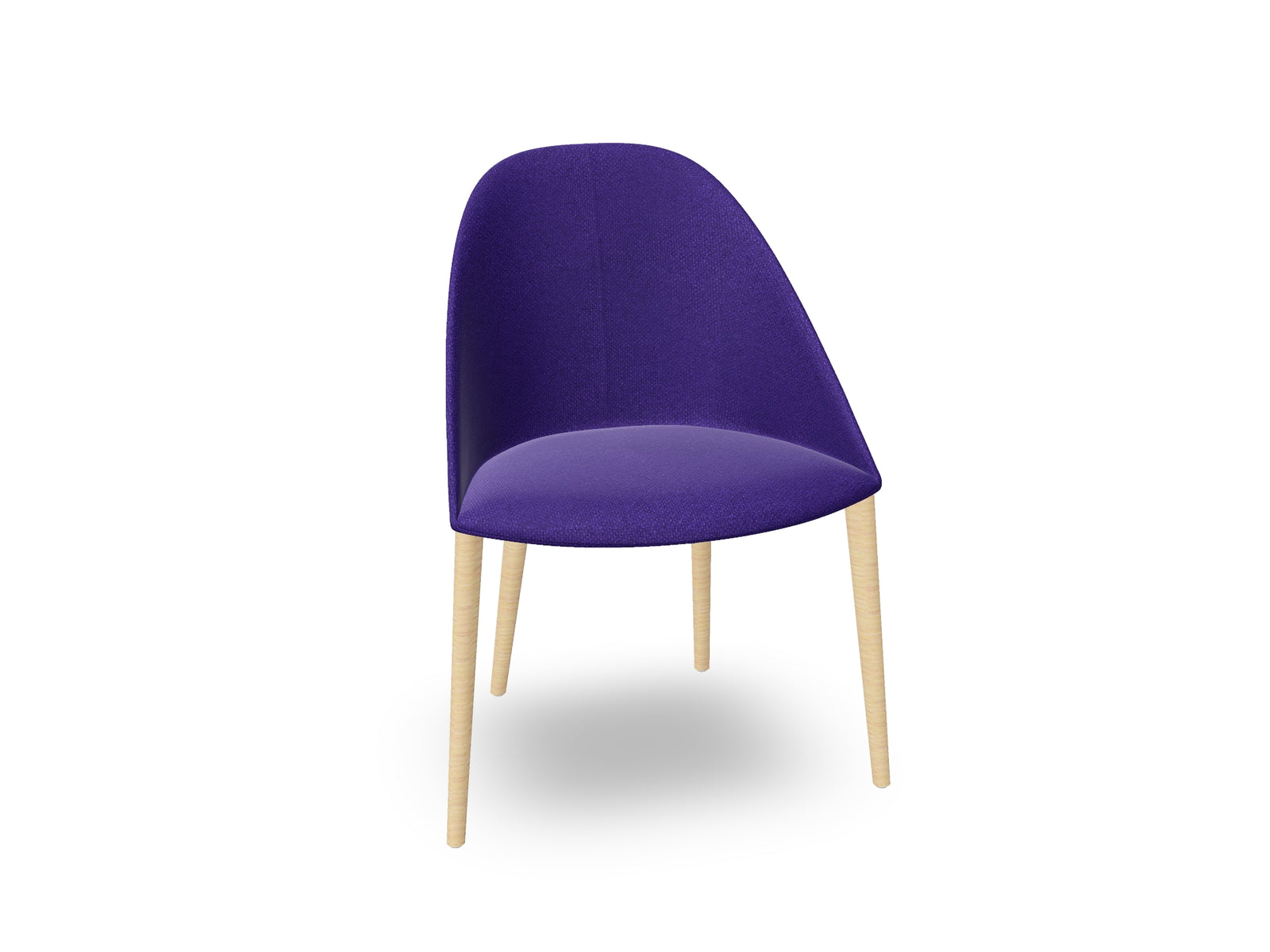 Cila Fully Upholstered Chair With Timber Oak Four-leg Base
