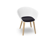 Duna 02 Wood Leg Chair With Seat Cushion Chairs Arper 