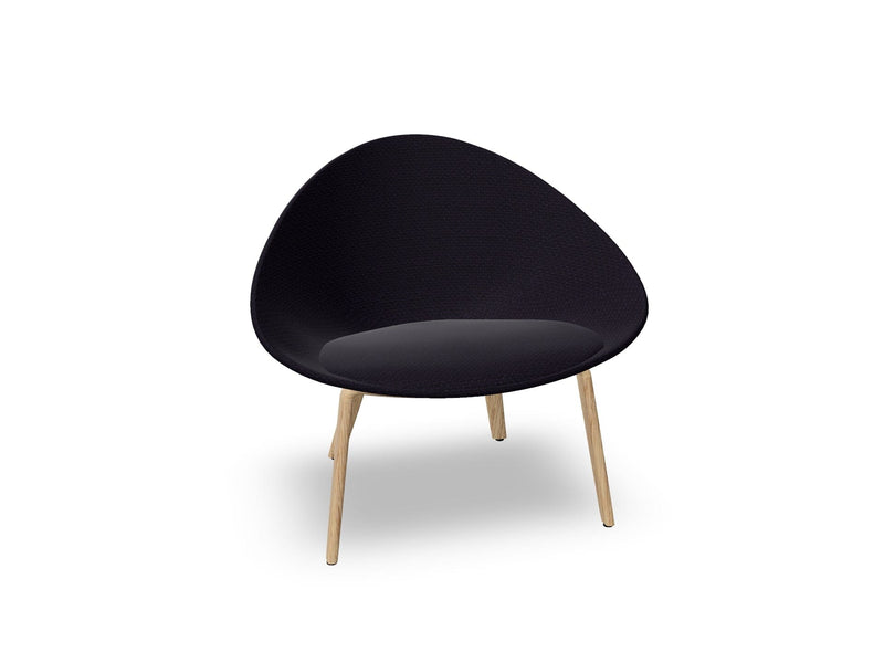 Adell 4 Leg Wood Lounge Chair With Fully Upholstered lounge chair Arper 