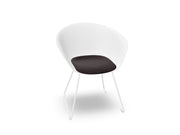 Duna 02 Sled Base Chair With Seat Cushion Chairs Arper 