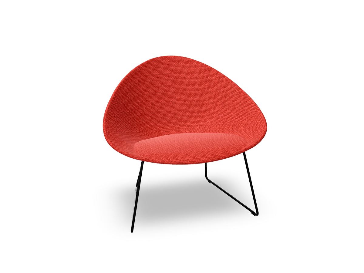 Adell Sled Base Lounge Chair With Fully Upholstered