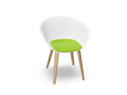 Duna 02 Wood Leg Chair With Seat Cushion Chairs Arper 