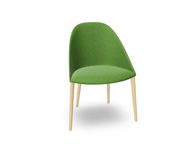 Cila Fully Upholstered Chair With Timber Oak Four-leg Base