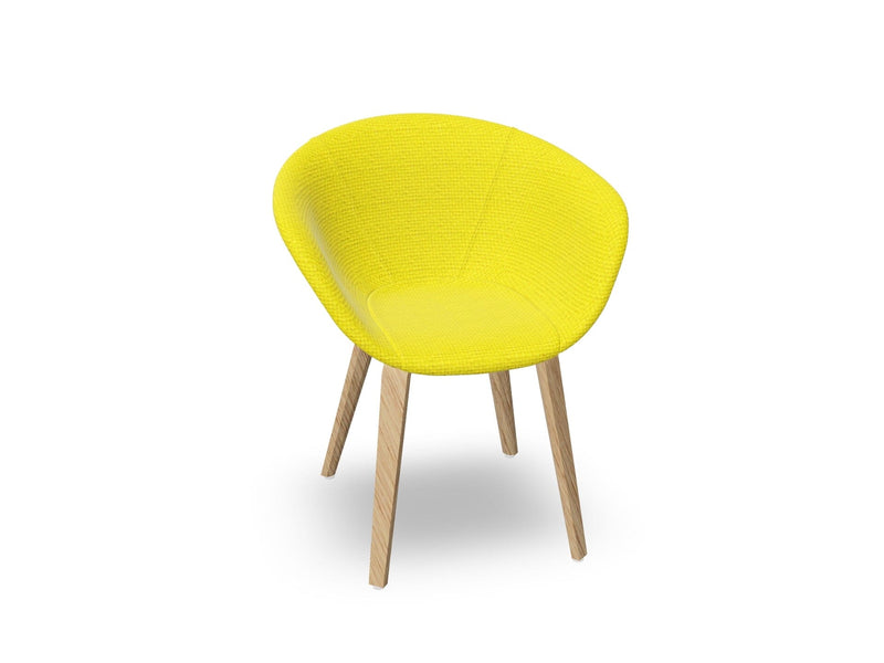 Duna 02 Wood Leg Chair With Front Upholstery Chairs Arper 