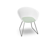 Duna 02 Sled Base Chair With Seat Cushion Chairs Arper 